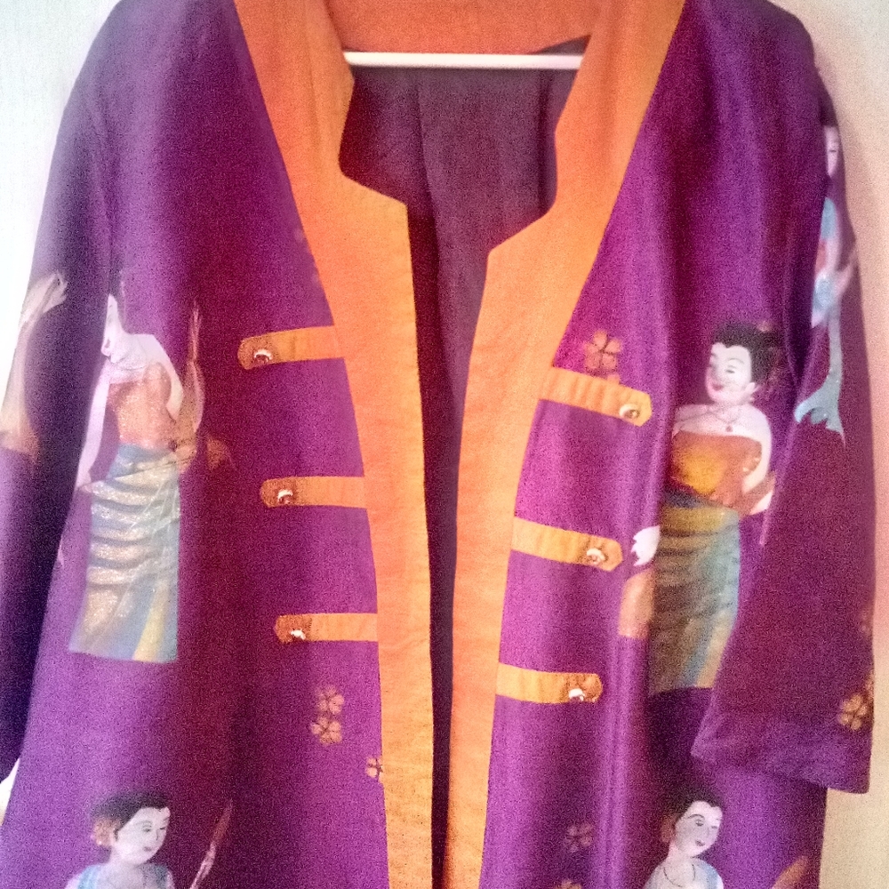 Silk tailor-made Thai silk purple 100%